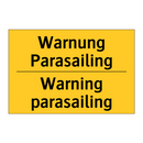 Warnung Parasailing - Warning parasailing