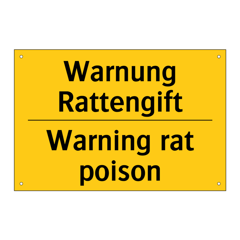 Warnung Rattengift - Warning rat poison