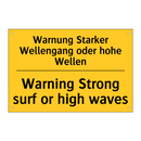 Warnung Starker Wellengang oder /.../ - Warning Strong surf or high waves/.../