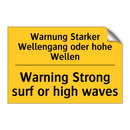 Warnung Starker Wellengang oder /.../ - Warning Strong surf or high waves/.../