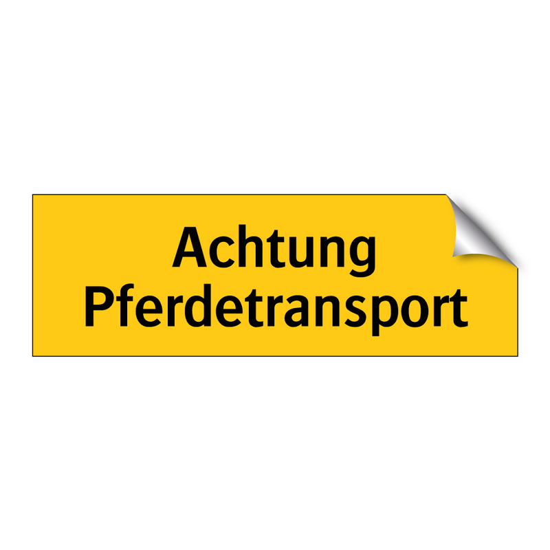 Achtung Pferdetransport