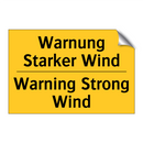 Warnung Starker Wind - Warning Strong Wind