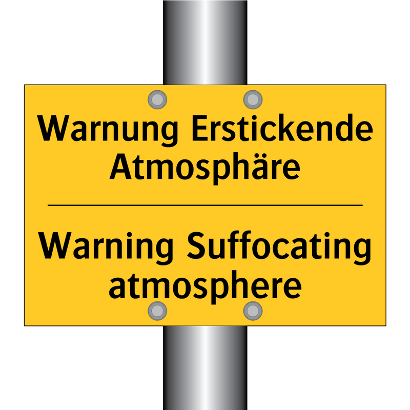 Warnung Erstickende Atmosphäre - Warning Suffocating atmosphere