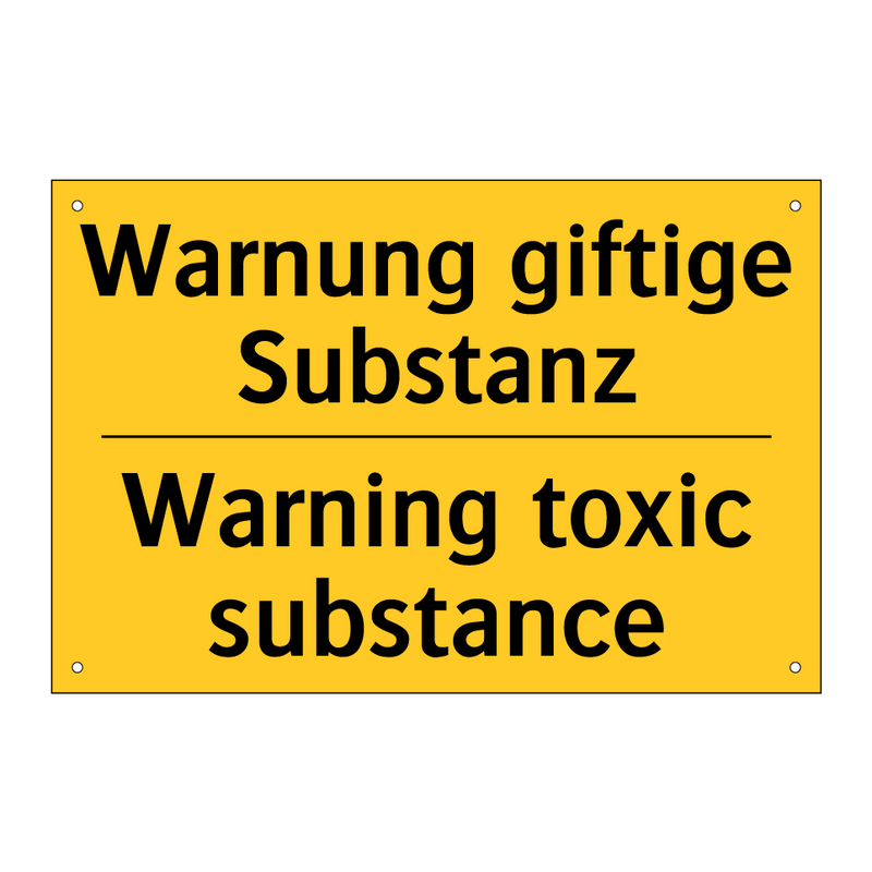 Warnung giftige Substanz - Warning toxic substance