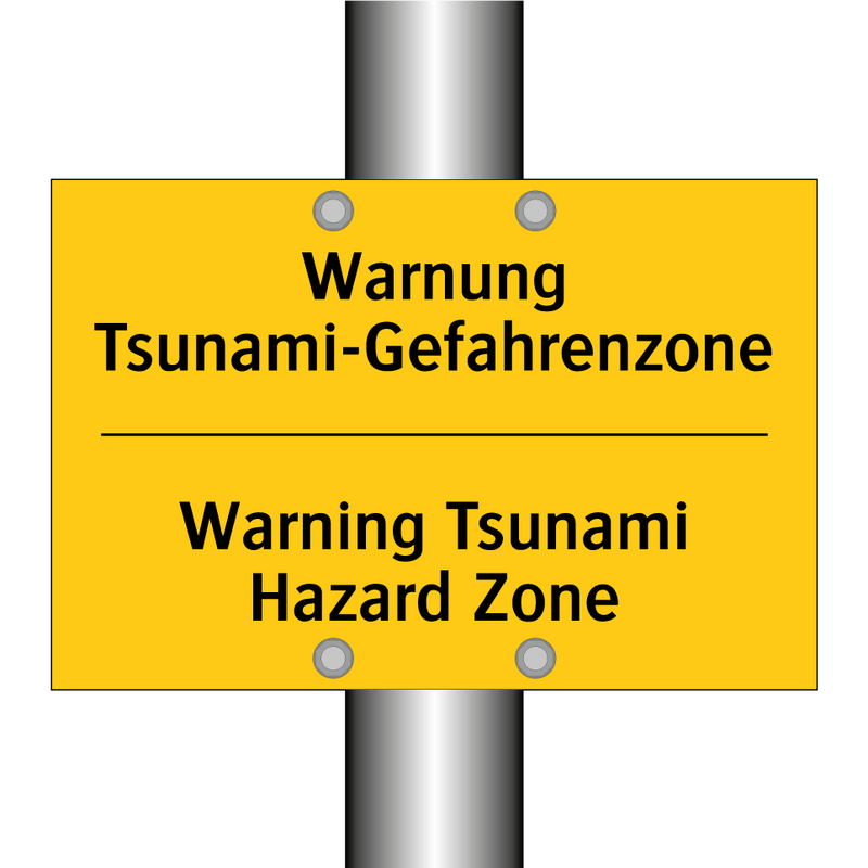 Warnung Tsunami-Gefahrenzone - Warning Tsunami Hazard Zone