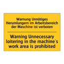 Warnung Unnötiges Herumlungern /.../ - Warning Unnecessary loitering /.../