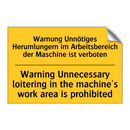 Warnung Unnötiges Herumlungern /.../ - Warning Unnecessary loitering /.../