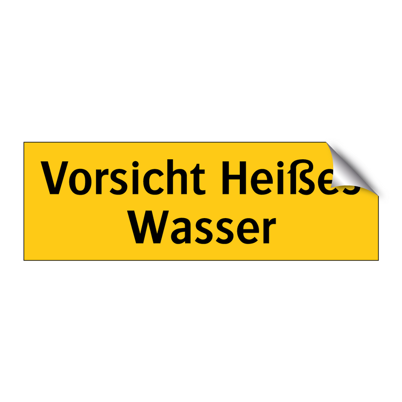 Vorsicht Heißes Wasser