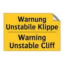 Warnung Unstabile Klippe - Warning Unstable Cliff