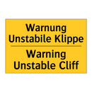 Warnung Unstabile Klippe - Warning Unstable Cliff