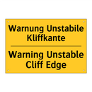 Warnung Unstabile Kliffkante - Warning Unstable Cliff Edge