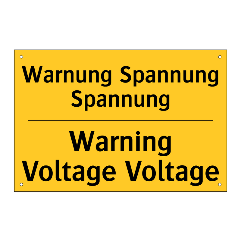 Warnung Spannung Spannung - Warning Voltage Voltage