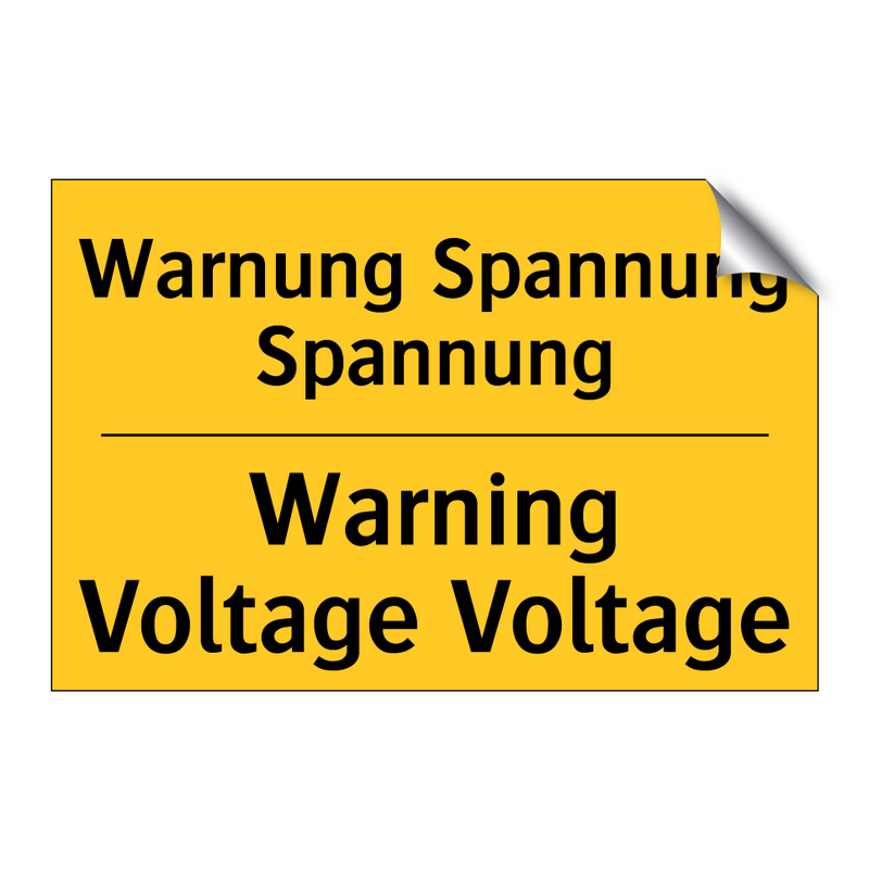 Warnung Spannung Spannung - Warning Voltage Voltage