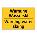 Warnung Wasserski - Warning water skiing