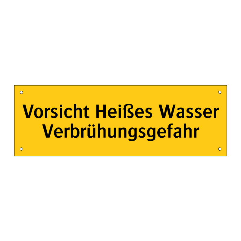Vorsicht Heißes Wasser Verbrühungsgefahr
