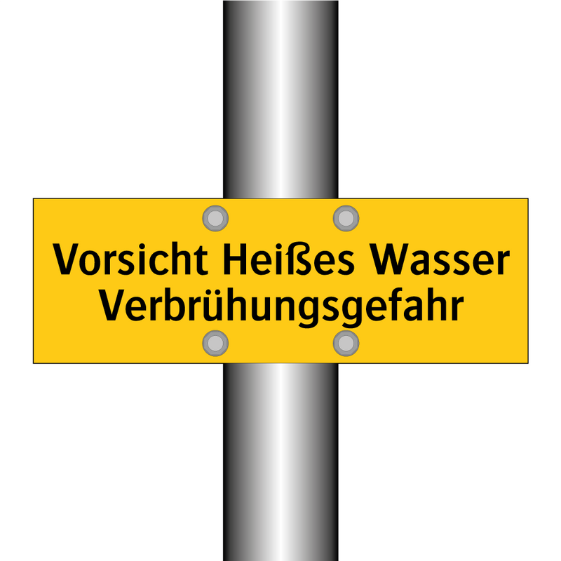 Vorsicht Heißes Wasser Verbrühungsgefahr