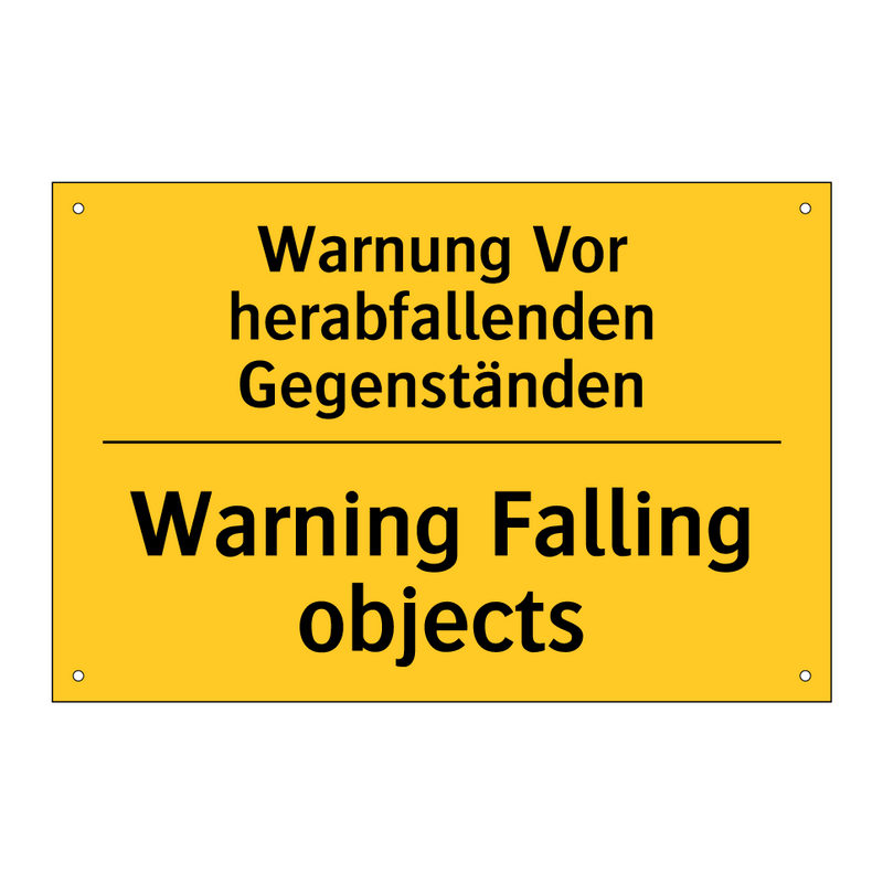 Warnung Vor herabfallenden Gegenständen/.../ - Warning Falling objects