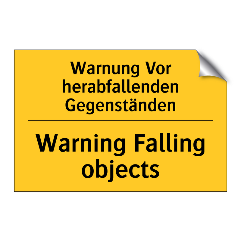 Warnung Vor herabfallenden Gegenständen/.../ - Warning Falling objects