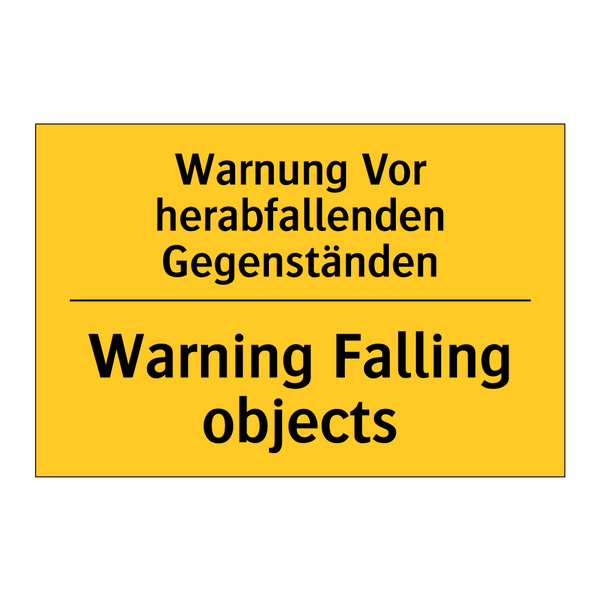 Warnung Vor herabfallenden Gegenständen/.../ - Warning Falling objects