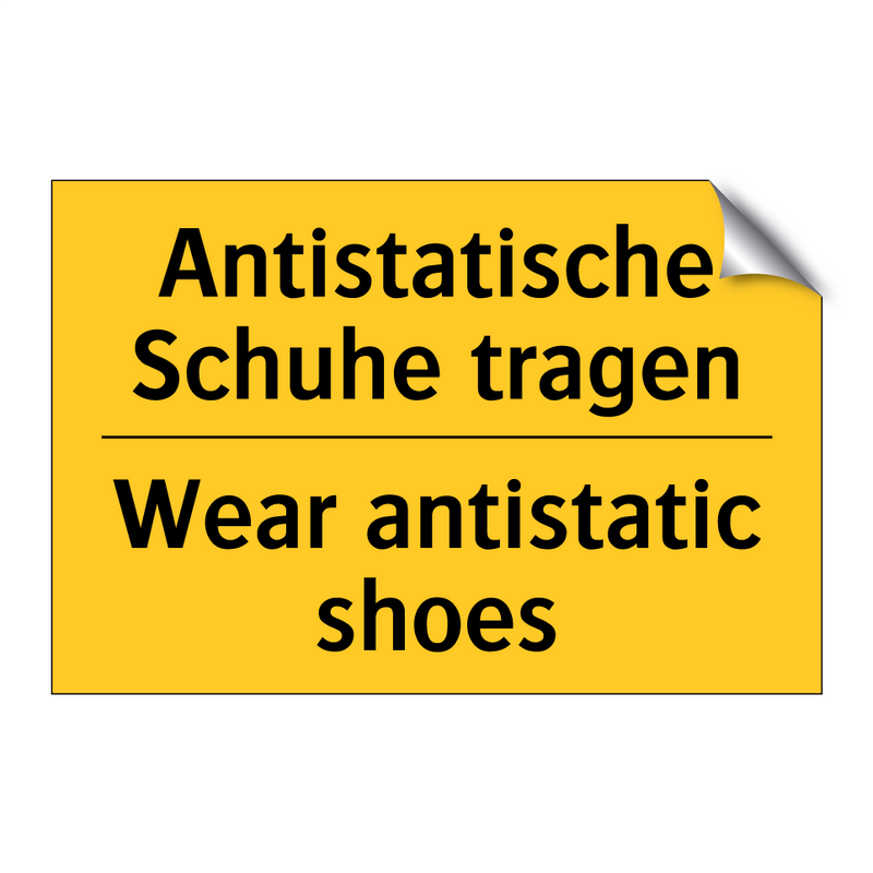 Antistatische Schuhe tragen - Wear antistatic shoes