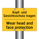 Kopf- und Gesichtsschutz tragen/.../ - Wear head and face protection