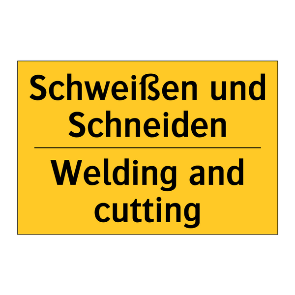 Schweißen und Schneiden - Welding and cutting