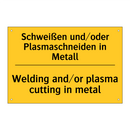 Schweißen und/oder Plasmaschneiden /.../ - Welding and/or plasma cutting /.../