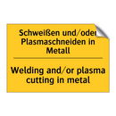 Schweißen und/oder Plasmaschneiden /.../ - Welding and/or plasma cutting /.../