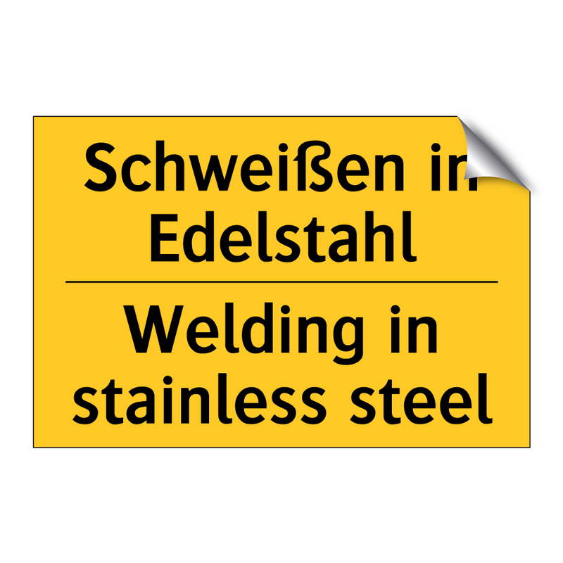 Schweißen in Edelstahl - Welding in stainless steel