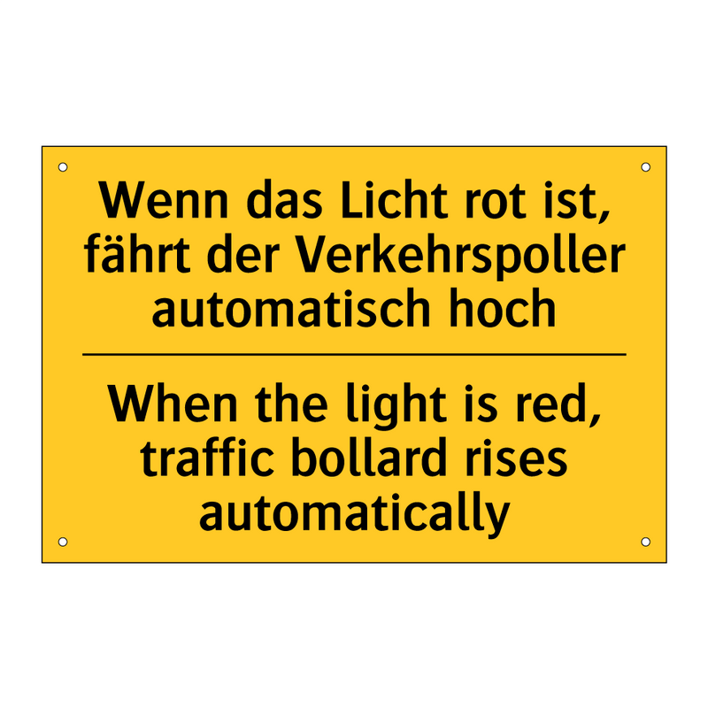Wenn das Licht rot ist, fährt /.../ - When the light is red, traffic /.../