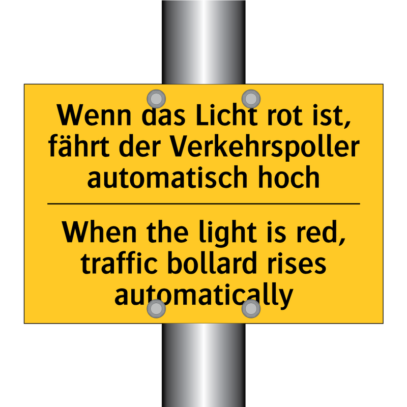 Wenn das Licht rot ist, fährt /.../ - When the light is red, traffic /.../