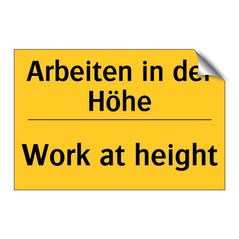 Arbeiten in der Höhe - Work at height