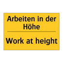 Arbeiten in der Höhe - Work at height