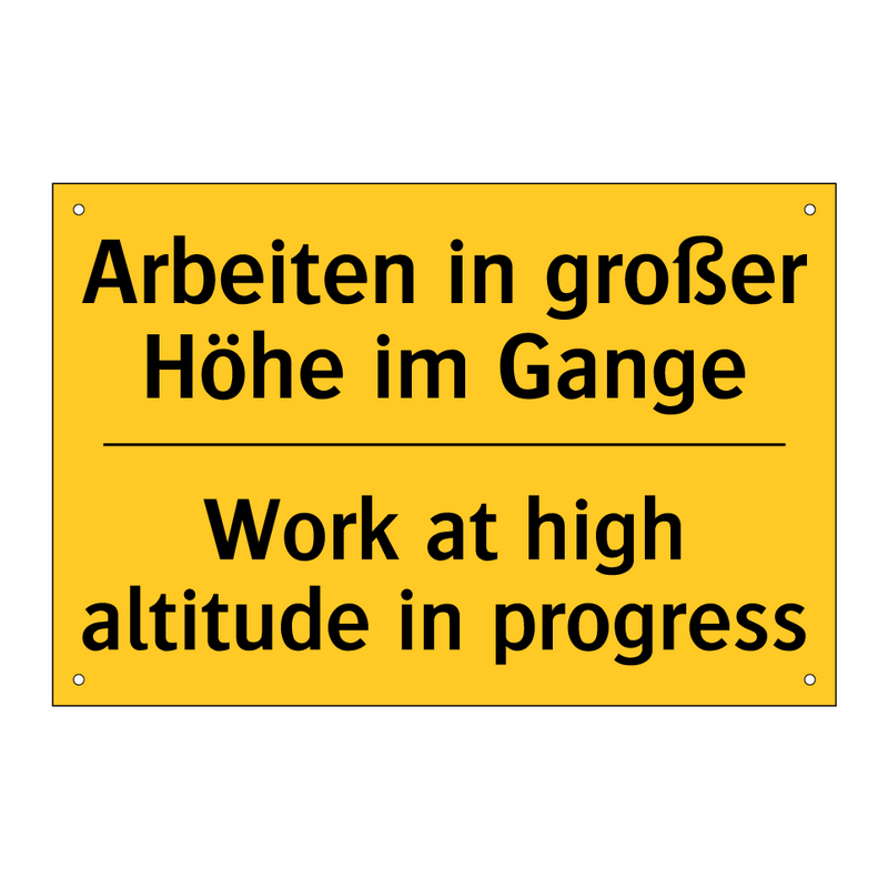 Arbeiten in großer Höhe im Gange/.../ - Work at high altitude in progress/.../