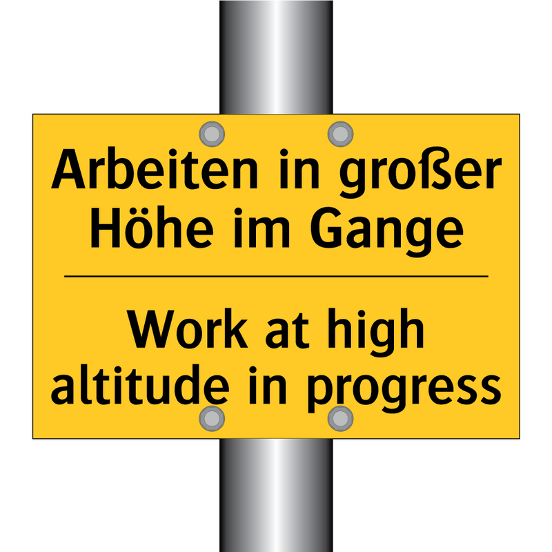Arbeiten in großer Höhe im Gange/.../ - Work at high altitude in progress/.../