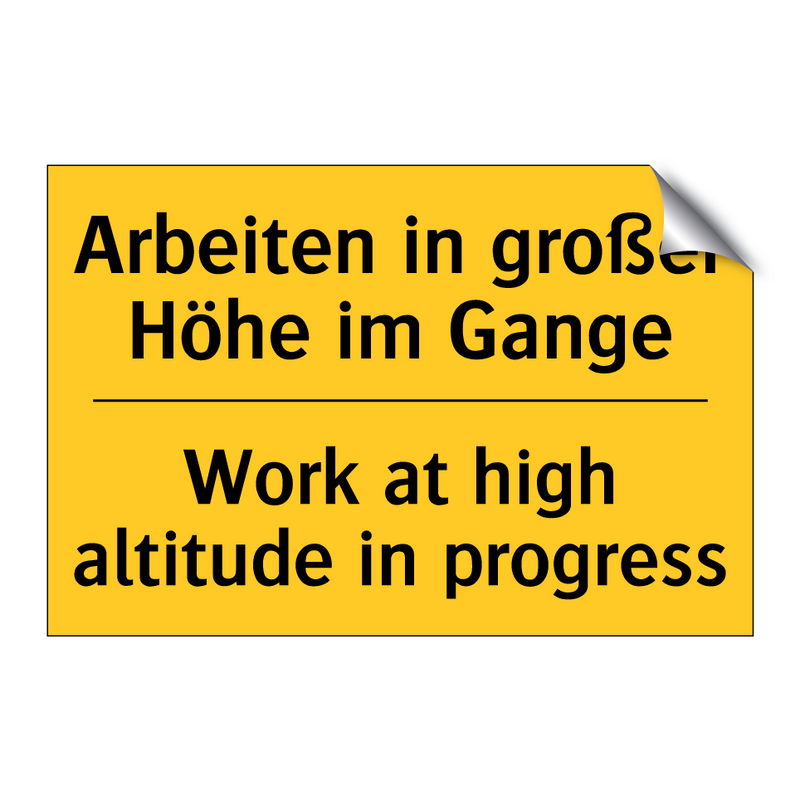 Arbeiten in großer Höhe im Gange/.../ - Work at high altitude in progress/.../