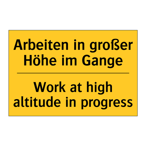 Arbeiten in großer Höhe im Gange/.../ - Work at high altitude in progress/.../