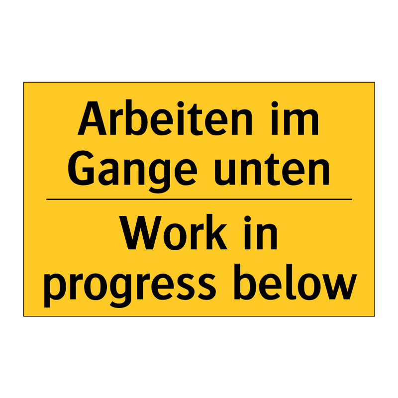Arbeiten im Gange unten - Work in progress below