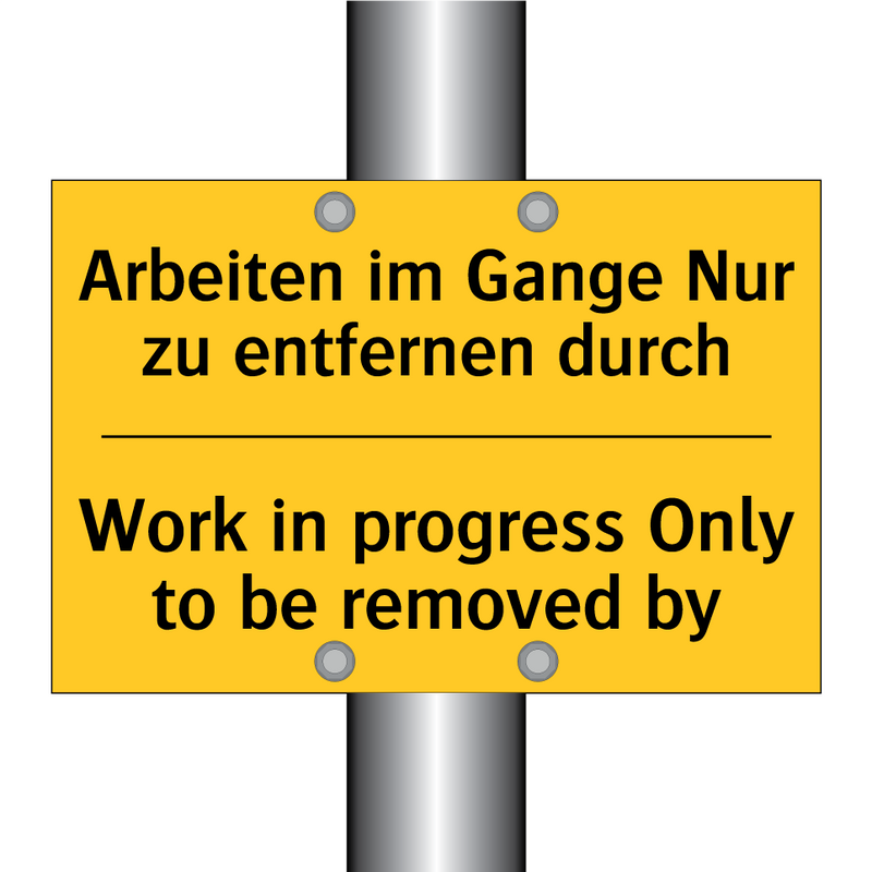 Arbeiten im Gange Nur zu entfernen /.../ - Work in progress Only to be removed /.../
