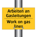 Arbeiten an Gasleitungen - Work on gas lines