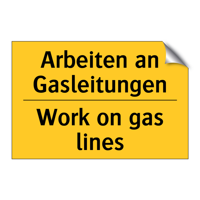 Arbeiten an Gasleitungen - Work on gas lines