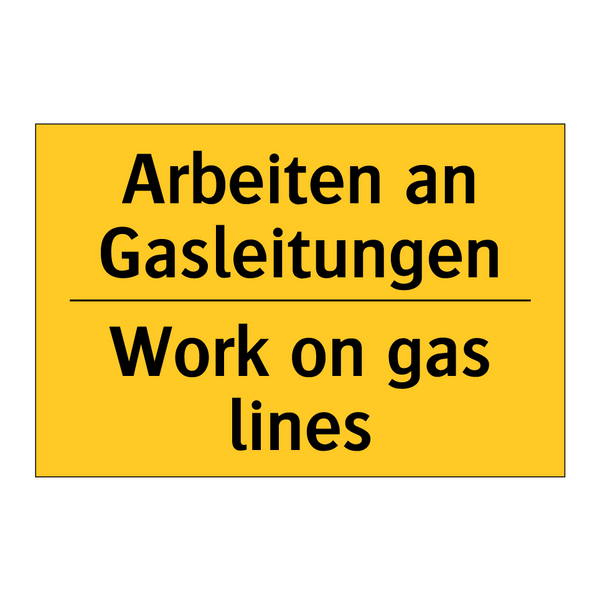 Arbeiten an Gasleitungen - Work on gas lines