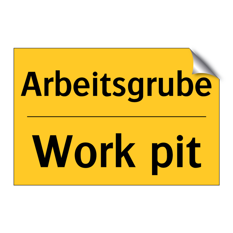 Arbeitsgrube - Work pit