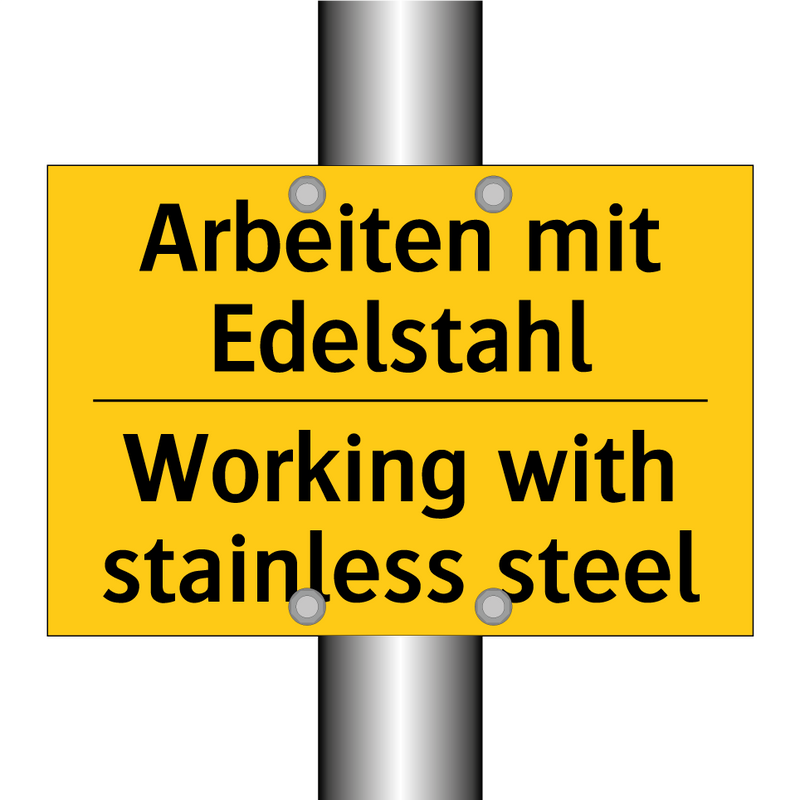 Arbeiten mit Edelstahl - Working with stainless steel