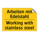 Arbeiten mit Edelstahl - Working with stainless steel