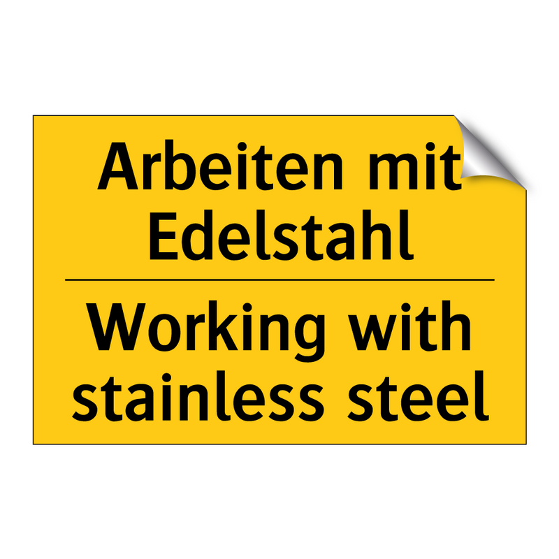 Arbeiten mit Edelstahl - Working with stainless steel