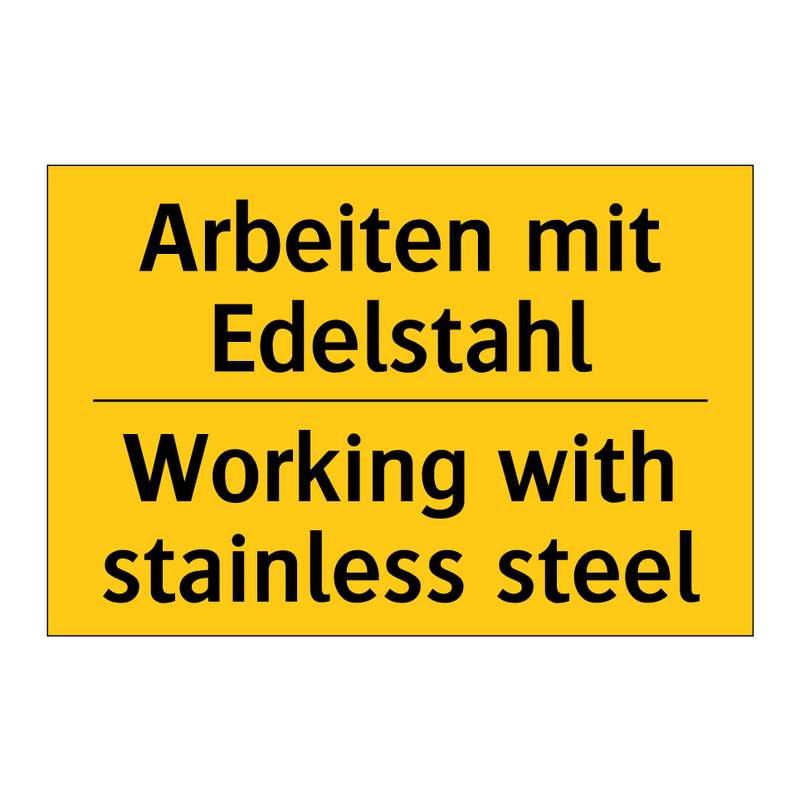 Arbeiten mit Edelstahl - Working with stainless steel