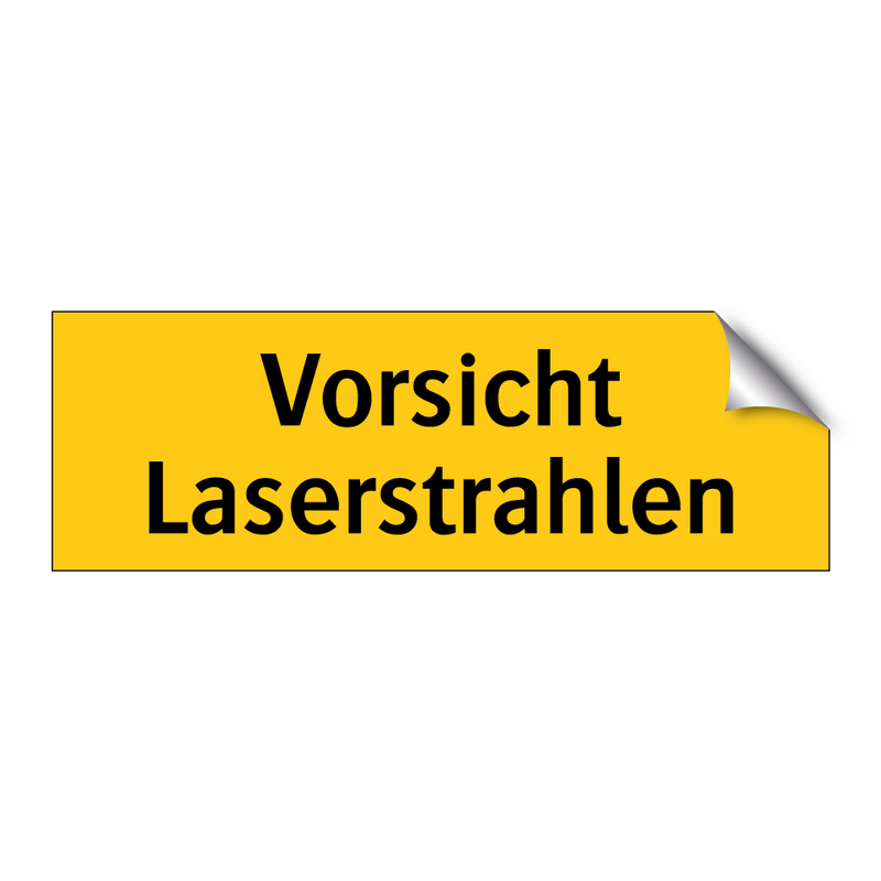 Vorsicht Laserstrahlen