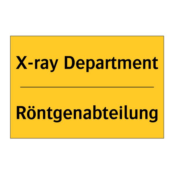 Röntgenabteilung - X-ray Department