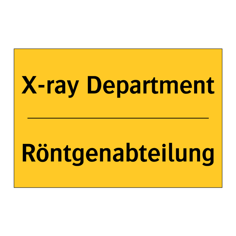 Röntgenabteilung - X-ray Department